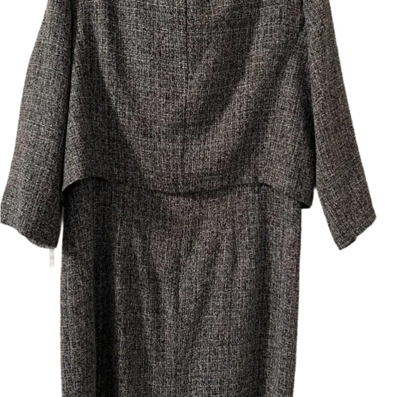 Vintage Women's Danny & Nicole 2-pc Gray 3/4 Sleeve Jacket Dress-Size 14 - Picture 2 of 7
